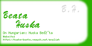 beata huska business card
